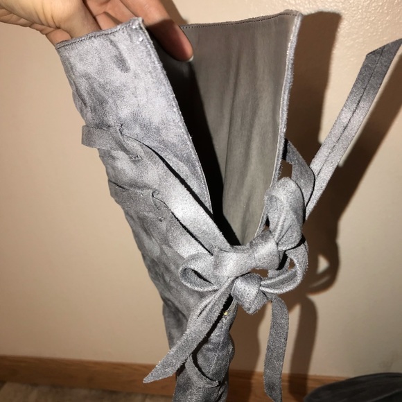 New JustFab Adelayd gray over the knee boots - Picture 6 of 6
